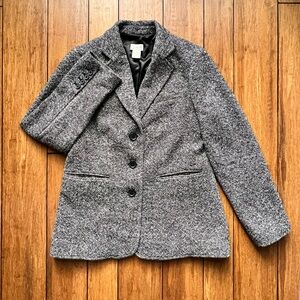 L.L. Bean Women's Tweed Wool Blend  Blazer Size 10R (Medium)